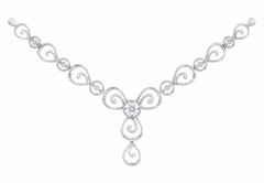 14K Gold & Diamond Women Dailywear Necklace Set KRB44059N