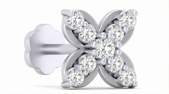 18K Gold & Diamond Stud Nose Pin KRA50208