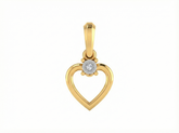 18K Gold & Diamond Solitaire Pendant Set KSK102
