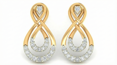 14K Gold & Diamond Women Stud Earring KRI44006E-A