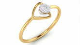 18K Gold & Diamond Dailywear Ring For Women KRA10544