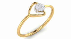 18K Gold & Diamond Dailywear Ring For Women KRA10544