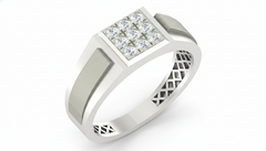 18K Gold & Diamond Band Ring For Men KRA60157