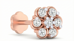 18K Gold & Diamond Stud Nose Pin KRA50024