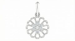 18K Gold & Diamond Floral Pendant Set KRA40152P