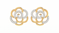 Yellow Gold Diamond Earring | under 40k