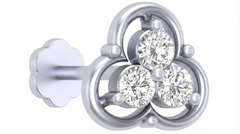 18K Gold & Diamond Stud Nose Pin KRA50188