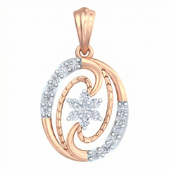 18K Gold & Diamond Pendant Set KRB40067P