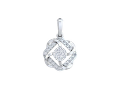 Gold & Diamond Floral Pendant Set KRC40657