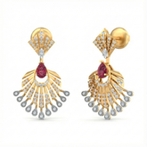 14K Gold & Diamond Women Gemstone Earring KRB44186ER