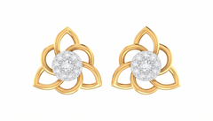 Yellow Gold Diamond Earring | under 40k