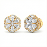 18K Gold & Diamond Women Stud Earring KFB30002