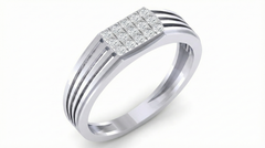 18K Gold & Diamond Band Ring For Men KRA60278