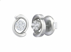 18K Gold & Diamond Women Stud Earring KSK053