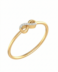 Gold & Diamond Dailywear Ring For Women KRB10324