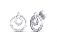 18K Gold & Diamond Women Dailywear Earring KSK021