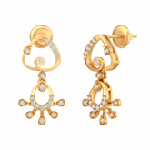 14K Gold & Diamond Women Dangler Earring KRB44074E-A