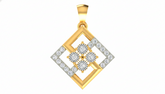 18K Gold & Diamond Floral PENDANT SET KRA40011P
