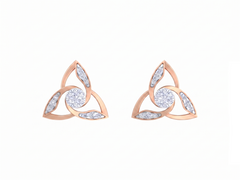Rose Gold Diamond Earring | under 40k