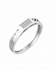 18K Gold & Diamond Band Ring For Men KSK229