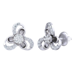Gold & Diamond Women Floral Stud Earring KRC40634E