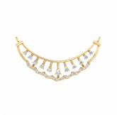 Gold & Diamond Wedding Mangalsutra For Women KRC50088