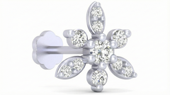 18K Gold & Diamond Stud Nose Pin KRA50260