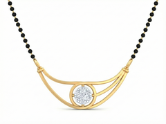 18K Gold & Diamond Beaded Mangalsutra For Women KSK206