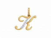 Gold & Diamond Initial Pendant KRC40574