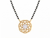 Gold & Diamond Beaded Mangalsutra For Women KRB50023