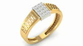 18K Gold & Diamond Engagement Ring For Men KRA60285