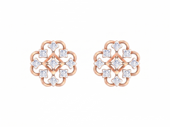 Gold & Diamond Women Floral Stud Earring KRC40725E