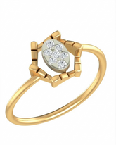 18K Gold & Diamond Dailywear Ring For Women KRB10199-A