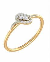 18K Gold & Diamond Dailywear Ring For Women KLR-152
