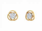 Gold & Diamond Solitaire Women Earring KRC30220