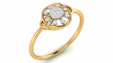 18K Gold & Diamond Dailywear Ring For Women KRA10579