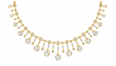 14K Gold & Diamond Choker Necklace Set KRB44086N