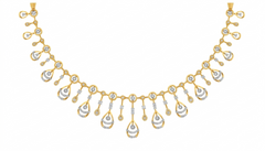 14K Gold & Diamond Choker Necklace Set KRB44086N