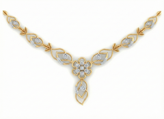 14K Gold & Diamond Dailywear Necklace Set KRB44054N