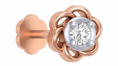 18K Gold & Diamond Stud Nose Pin KRC80150