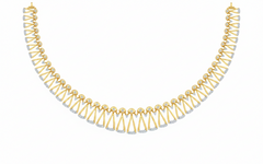 14K Gold & Diamond Women Choker Necklace Set KRB44071N
