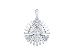 18K Gold & Diamond Floral Pendant Set KRK40198P