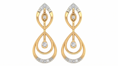 Yellow Gold Diamond Earring | under 30K