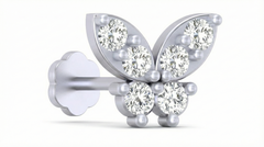 18K Gold & Diamond Stud Nose Pin KRA50069