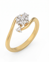 18K Gold & Diamond Cocktail Ring For Women KRC10454