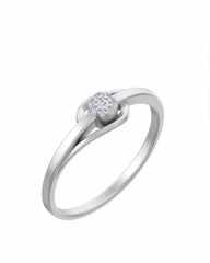 18K Gold & Diamond Dailywear Ring For Women KSK155