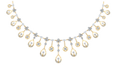 14K Gold & Diamond Choker Necklace Set KRB44091N