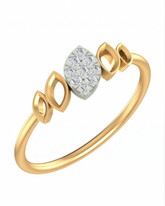 18K Gold & Diamond Dailywear Ring For Women KRB10190-A