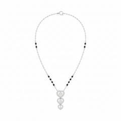 18K Gold & Diamond Heart Mangalsutra For Women KRE90084