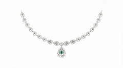 14K Gold & Diamond Gemstone Necklace Set KRB44119NR-A